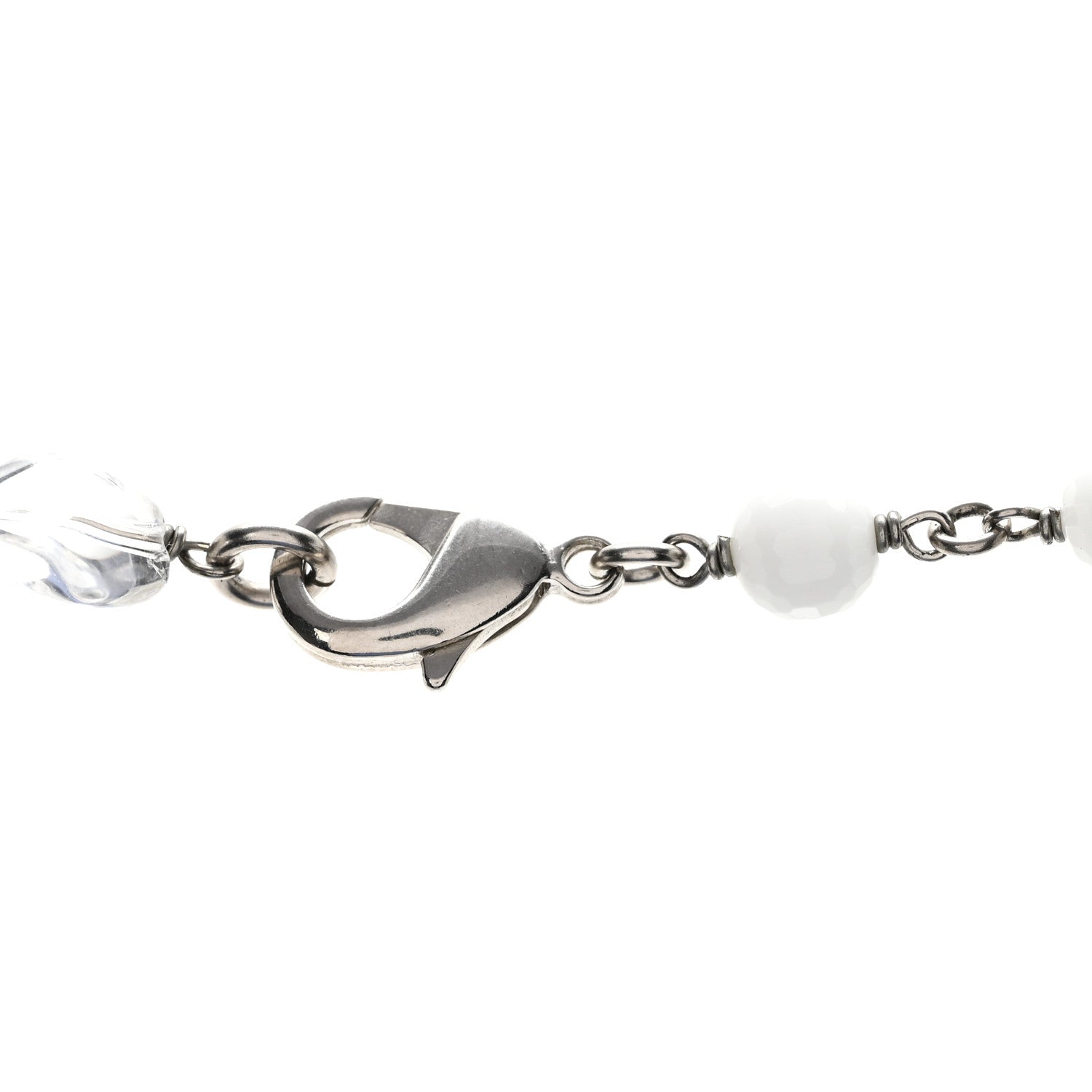 Chanel Enamel Crystal CC Long Necklace White 6 of 6