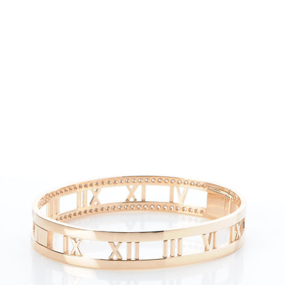 Tiffany 18K Rose Gold Atlas Open Hinged Bangle M 3 of 6