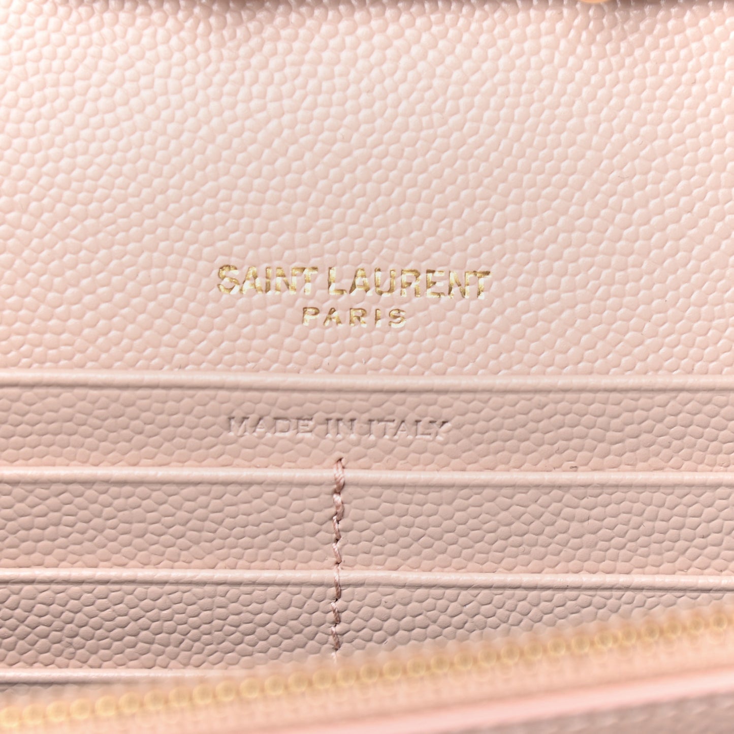 Grain De Poudre Matelasse Chevron Monogram Chain Wallet Pale Pink