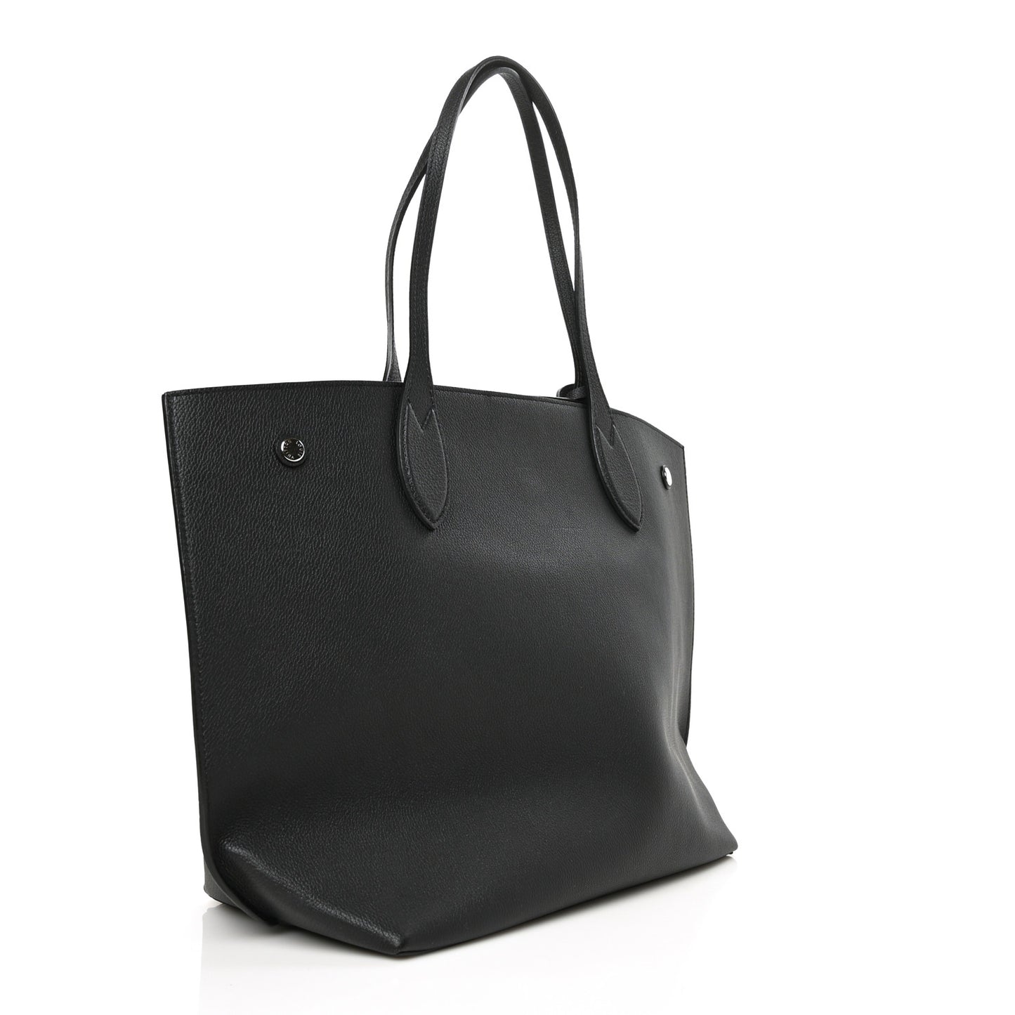 Calfskin Lockme Go Tote Black