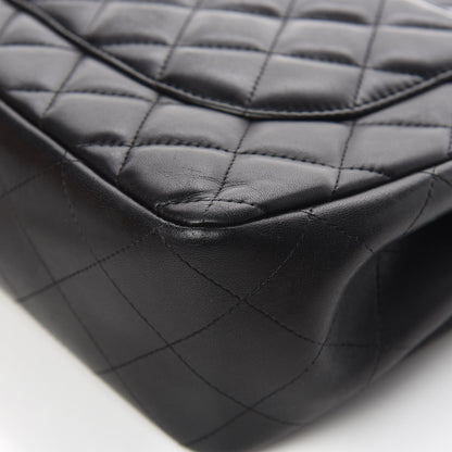 Chanel Lambskin Quilted Jumbo Double Flap Black 13 of 15