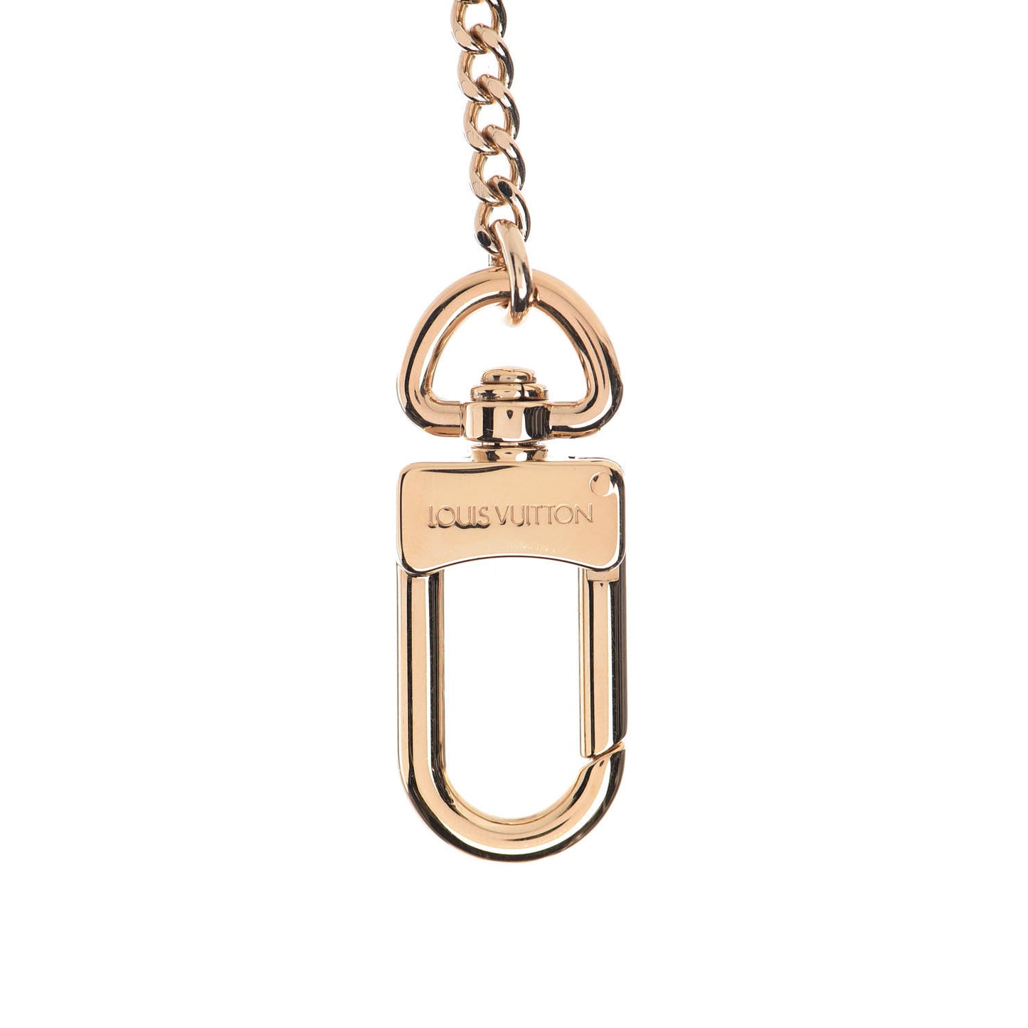 Metal Pochette Extender Key Ring Chain Gold