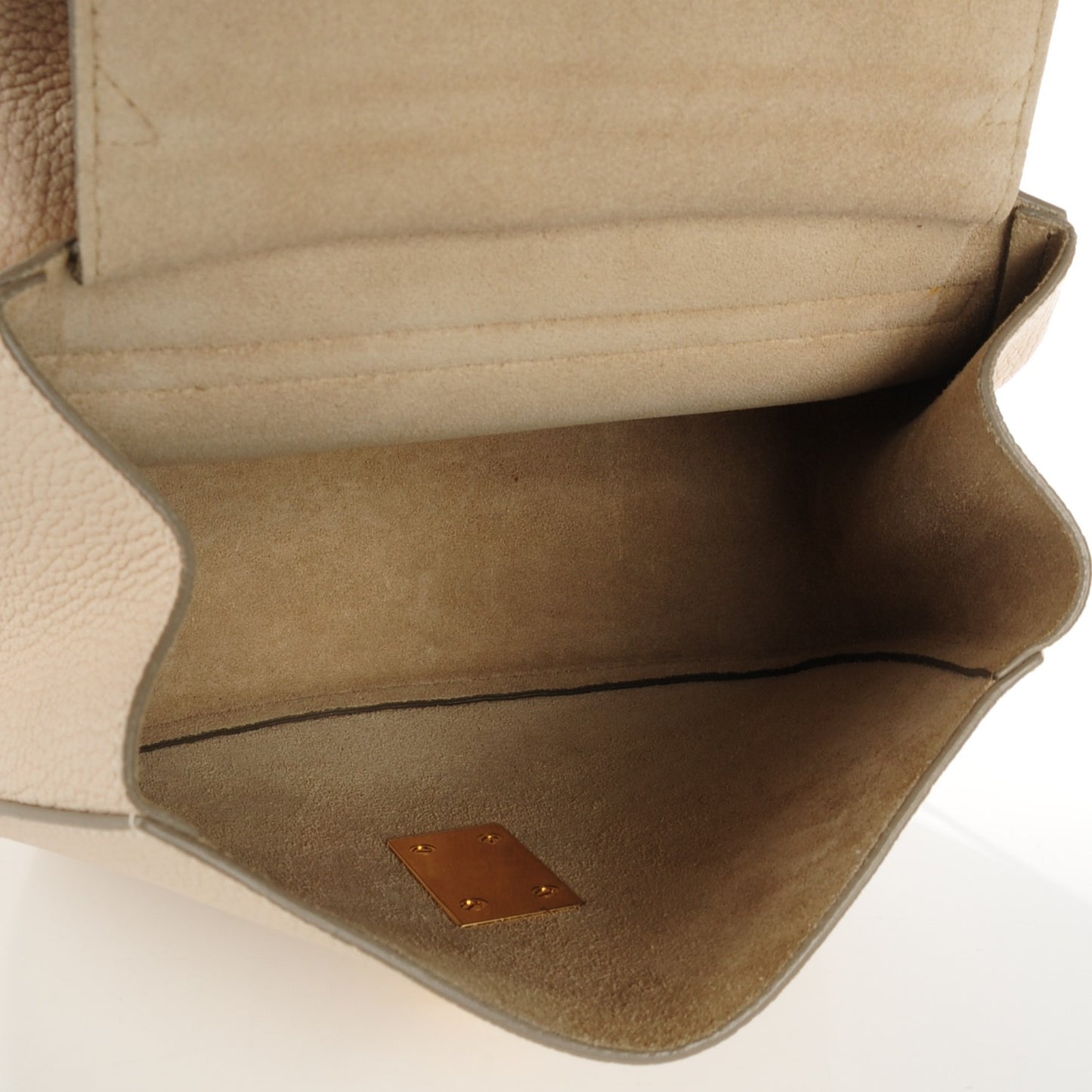 Grained Calfskin Medium Drew Shoulder Bag Abstract White