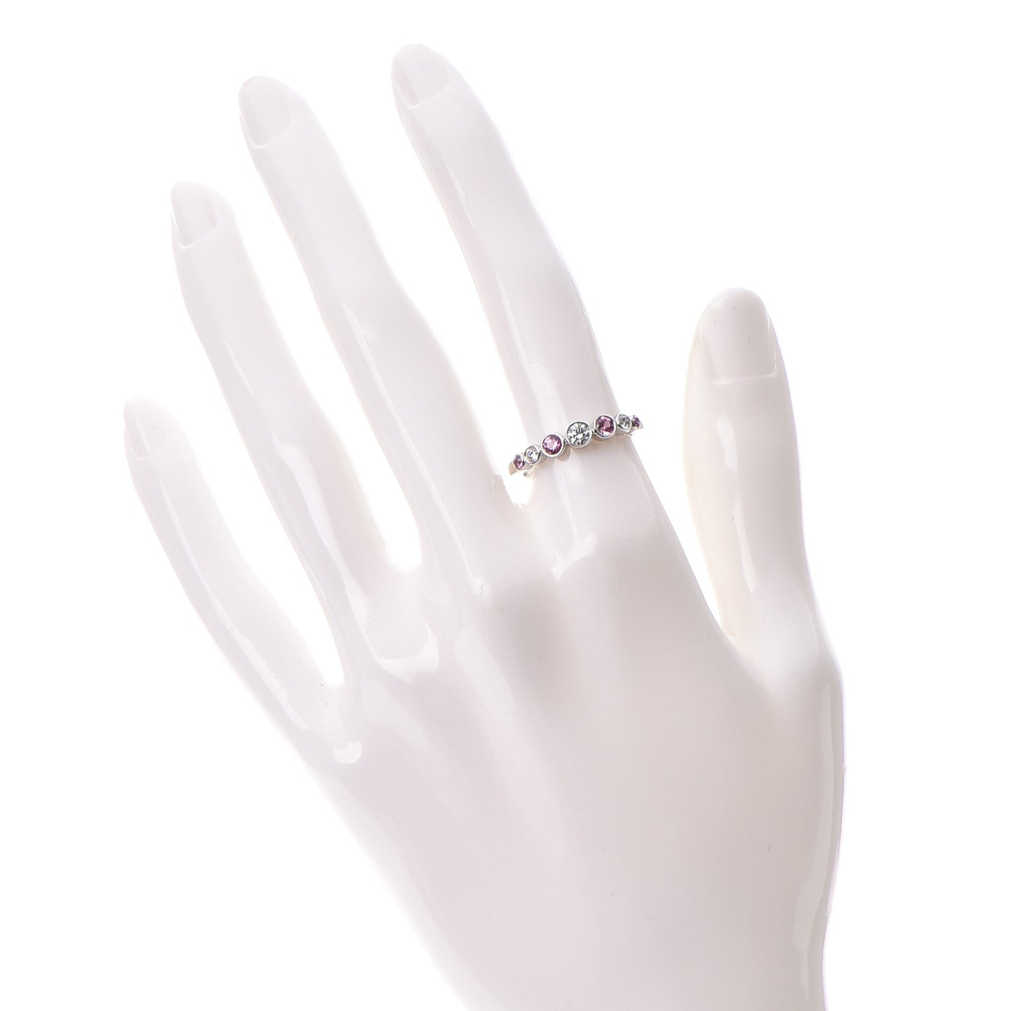 Platinum Diamond Pink Sapphire Jazz Ring 52.5 6.25