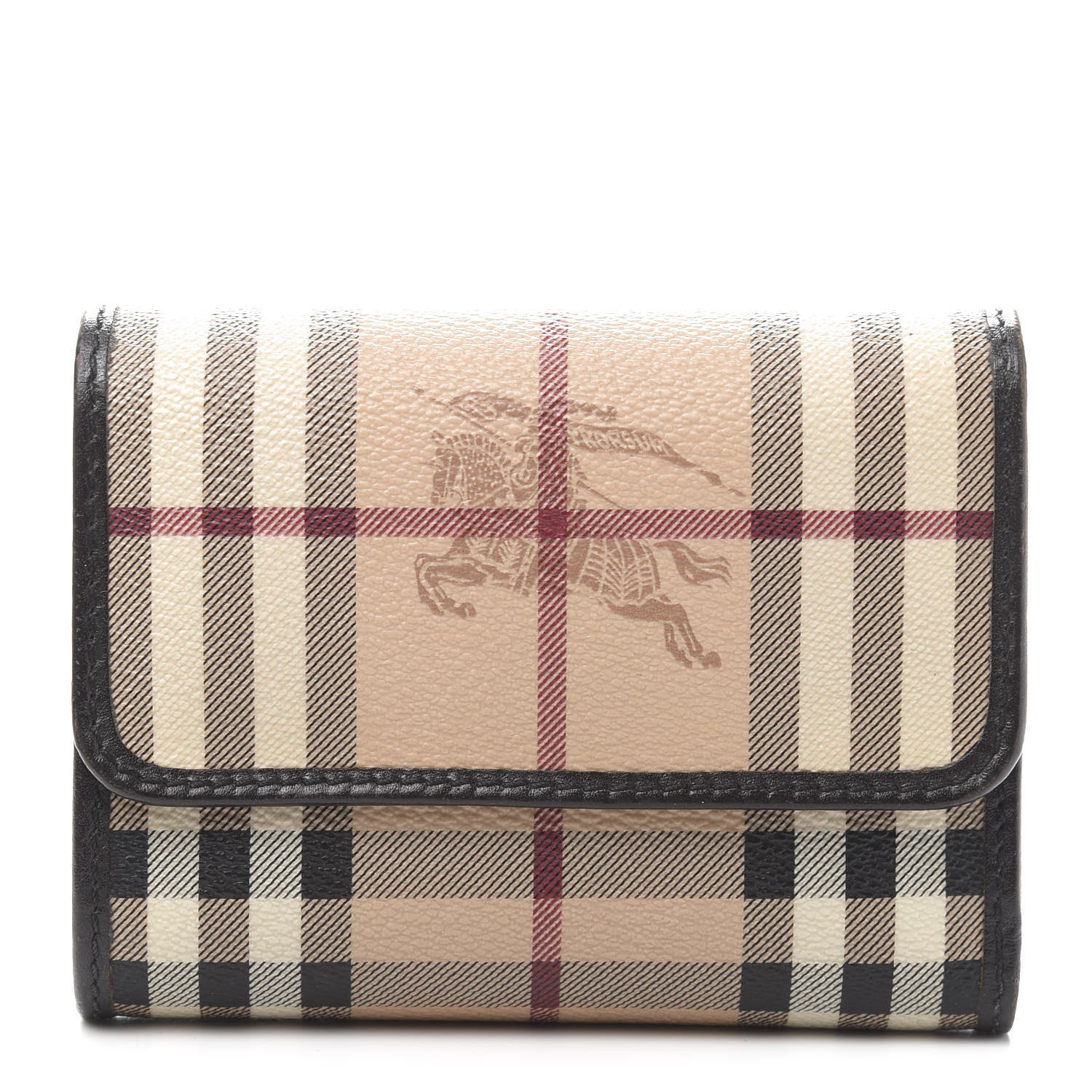 Burberry Haymarket Check Medium Bellfield ID Wallet Chocolate 1 of 11