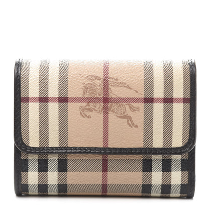 Burberry Haymarket Check Medium Bellfield ID Wallet Chocolate 1 of 11
