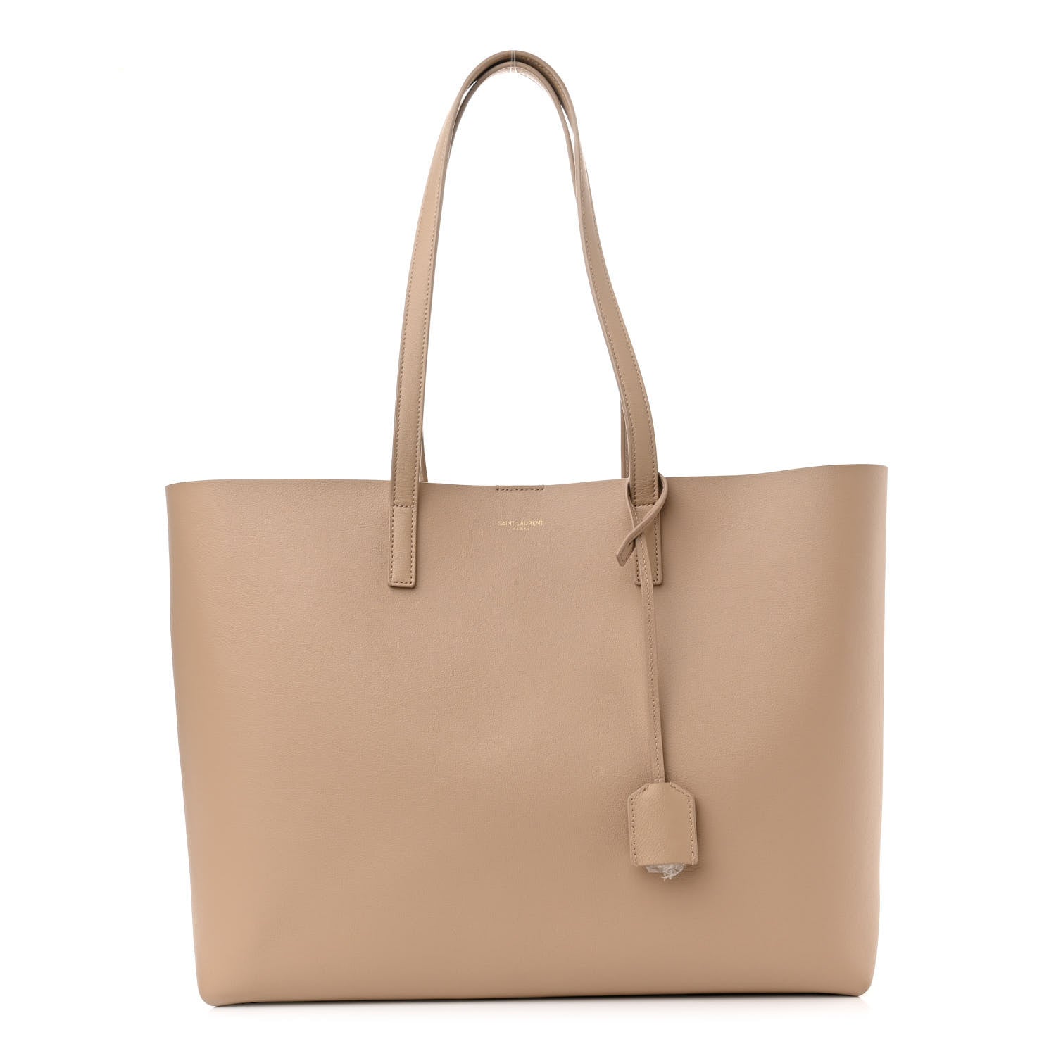 Saint Laurent Calfskin Large Shopping Tote Dark Toffee 1 of 12
