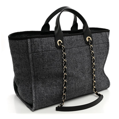 Chanel Lurex Boucle Medium Deauville Tote Black 3 of 10