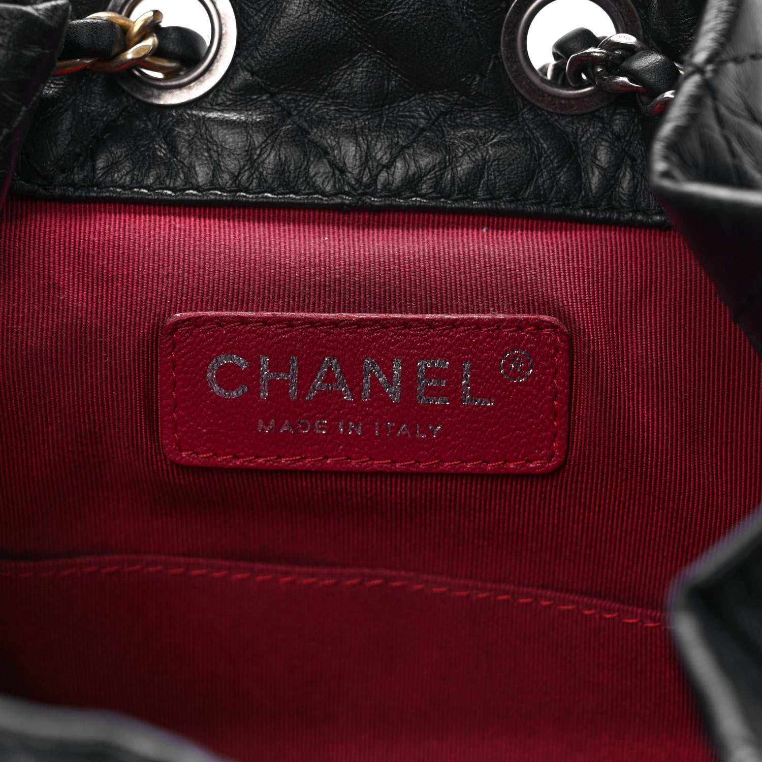 Chanel Aged Calfskin Quilted Small Gabrielle Backpack Black 6 of 9