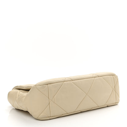 Chanel Lambskin Quilted Large Chanel 19 Flap Beige 4 of 11