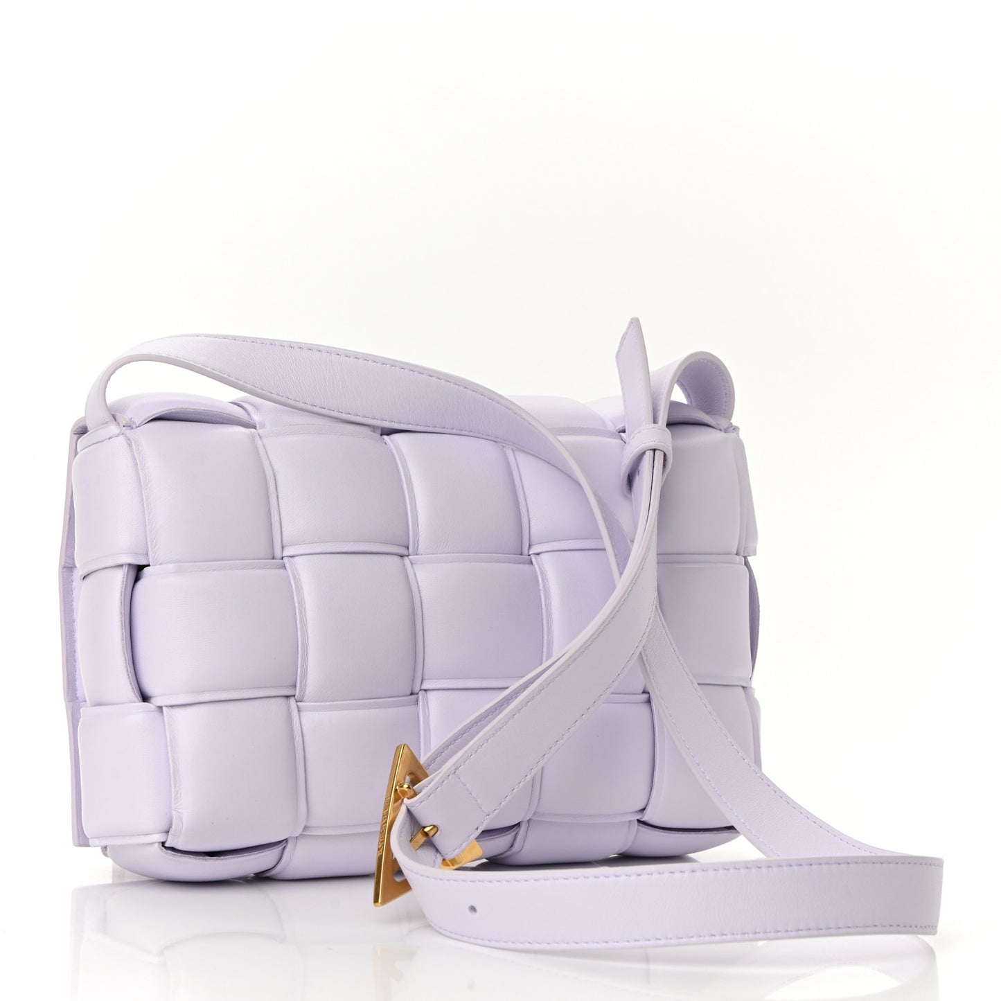 Nappa Maxi Intreccio Padded Cassette Crossbody Bag Chalk