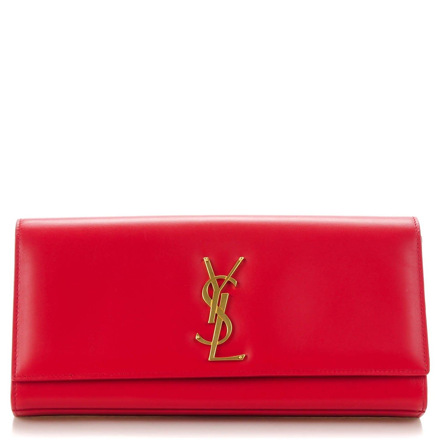 Calfskin Classic Monogram Clutch Rouge Orient