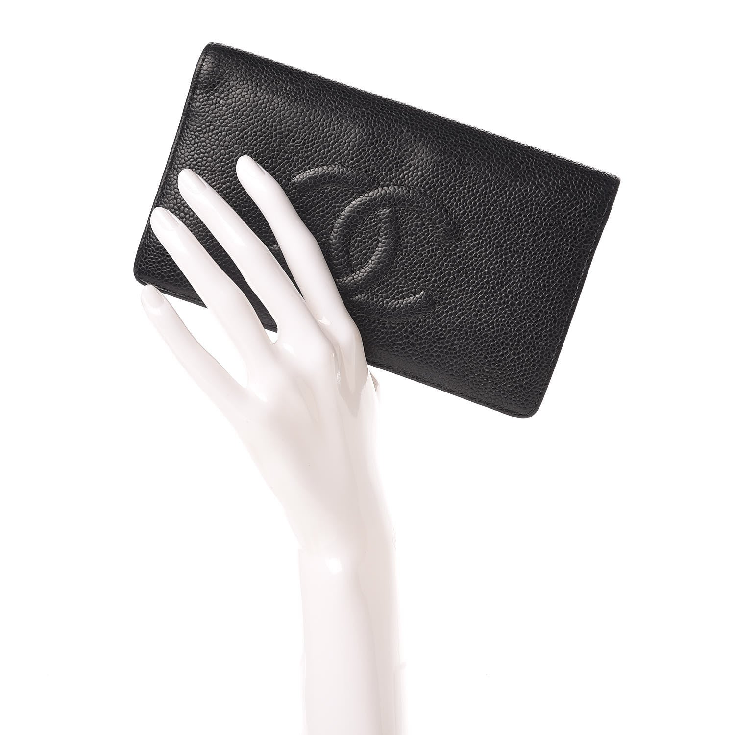 Chanel Caviar Timeless CC Yen Wallet Black 2 of 14