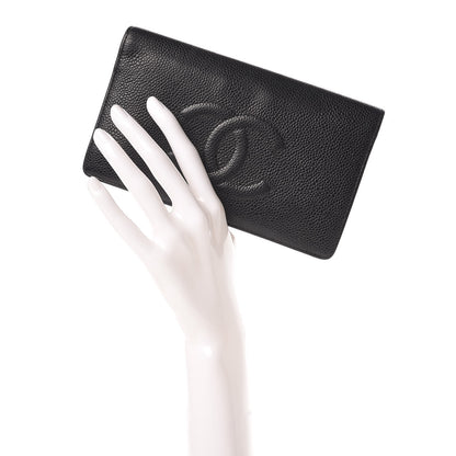 Chanel Caviar Timeless CC Yen Wallet Black 2 of 14
