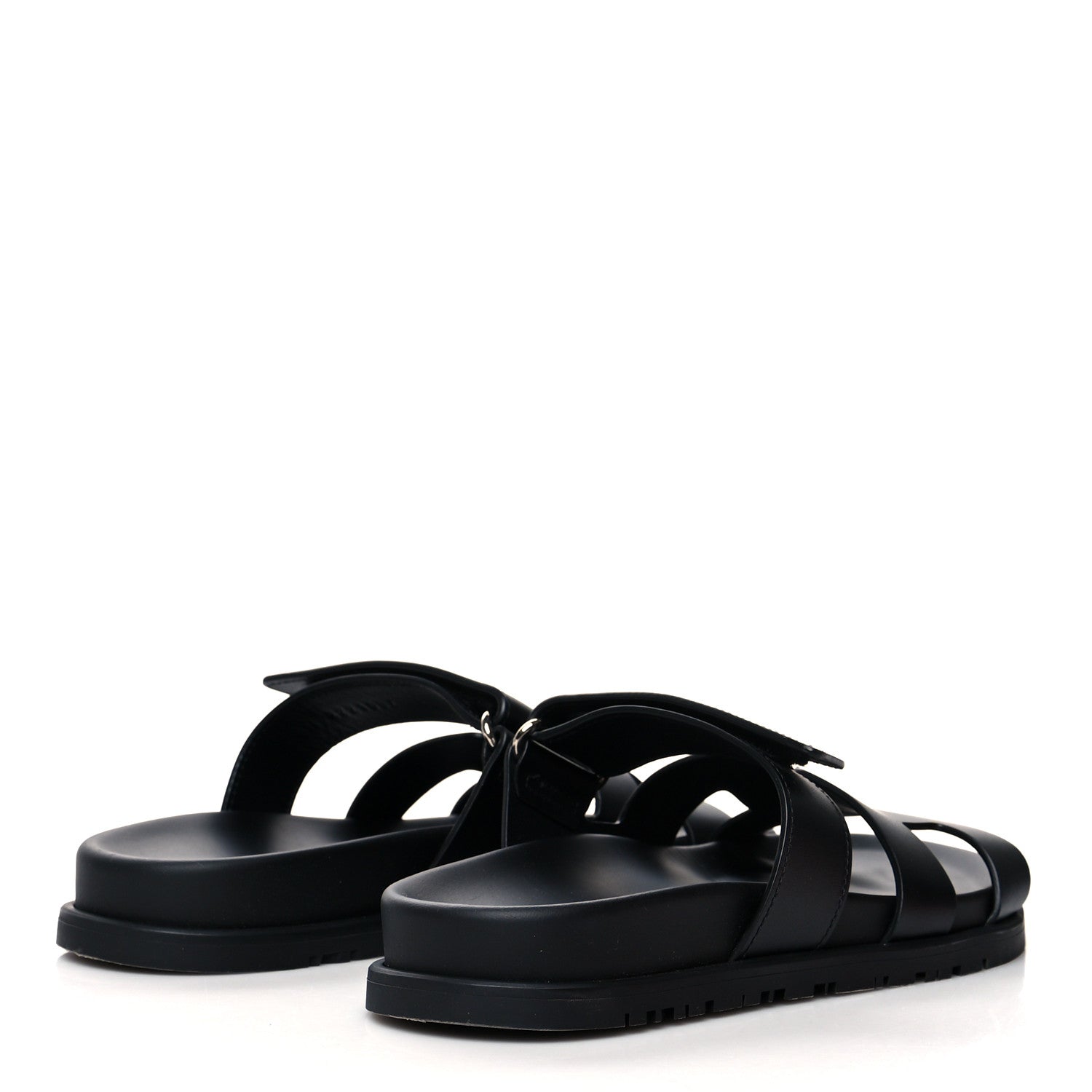 Hermes Calfskin Womens Chypre Sandals 36 Black 4 of 9