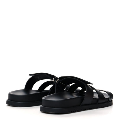 Hermes Calfskin Womens Chypre Sandals 36 Black 4 of 9