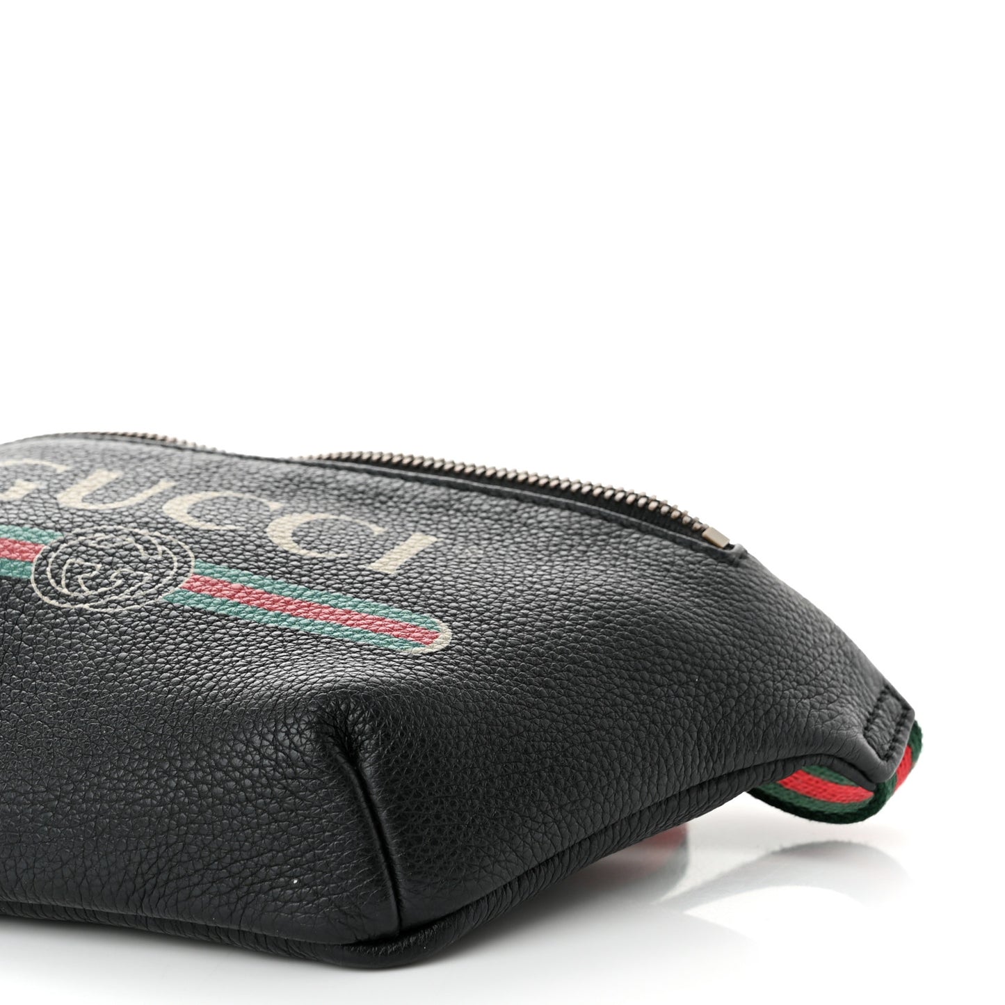 Grained Calfskin Small Logo Belt Bag Black