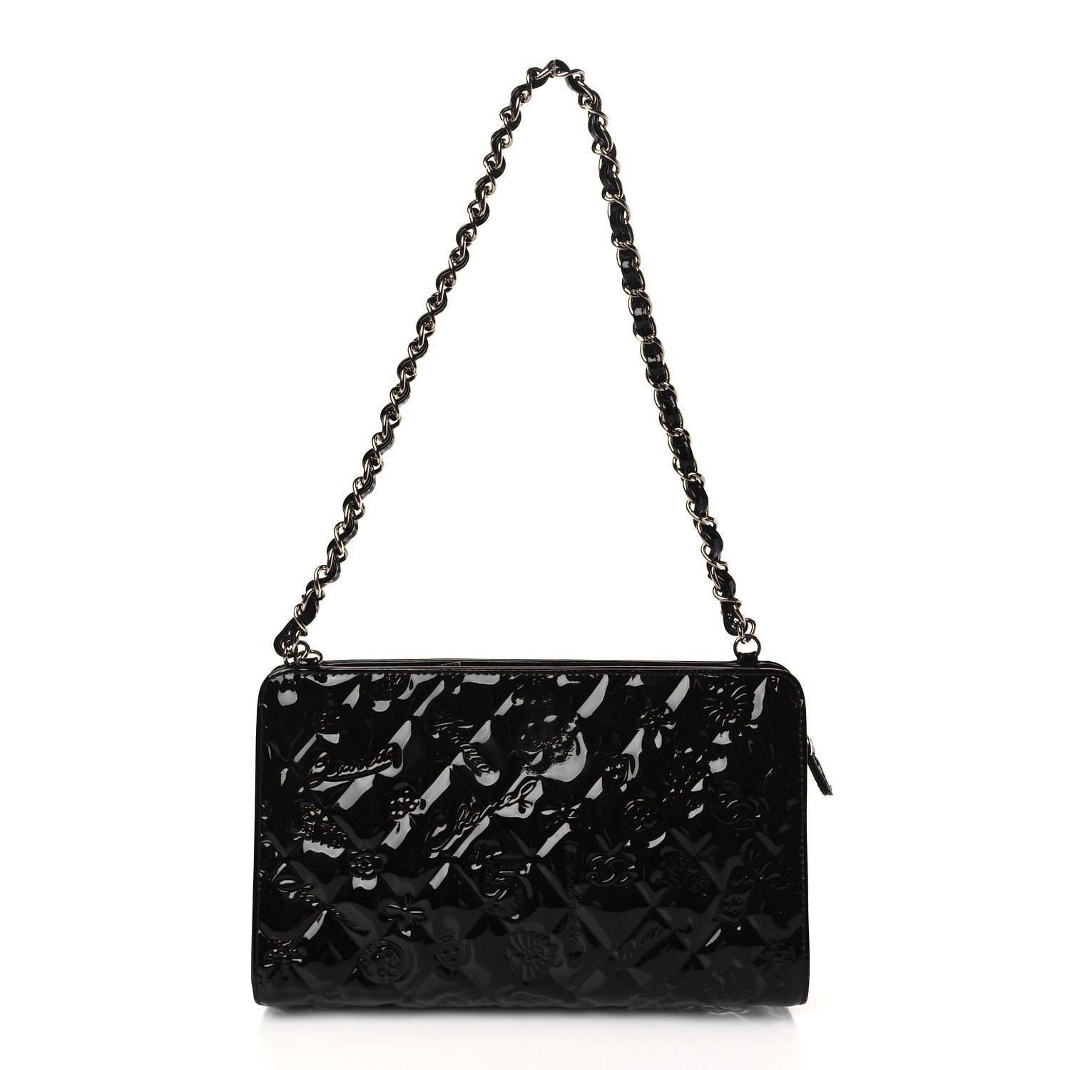 Chanel Patent Calfskin Lucky Symbols Pochette Black 1 of 9