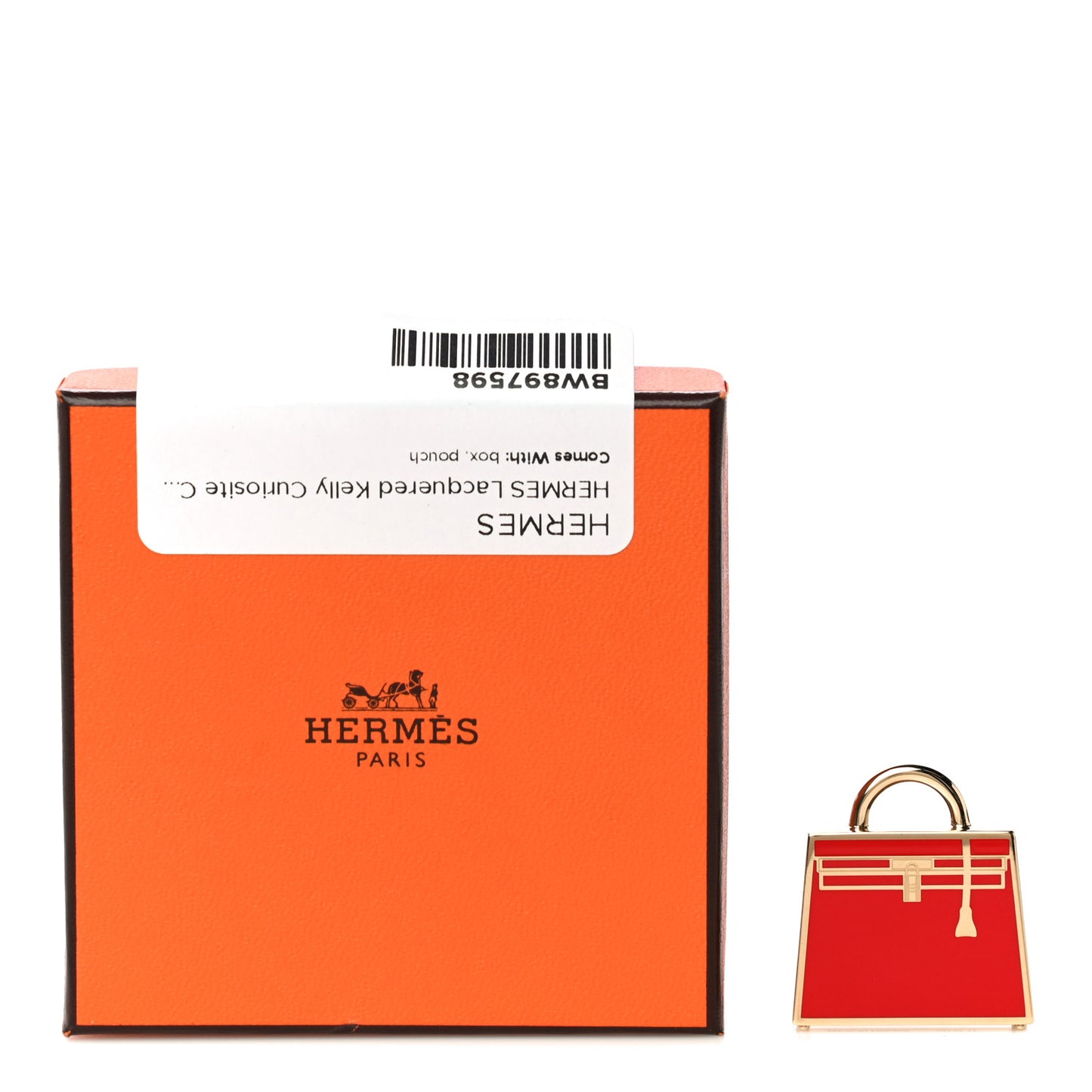 Lacquered Kelly Curiosite Charm Rouge H