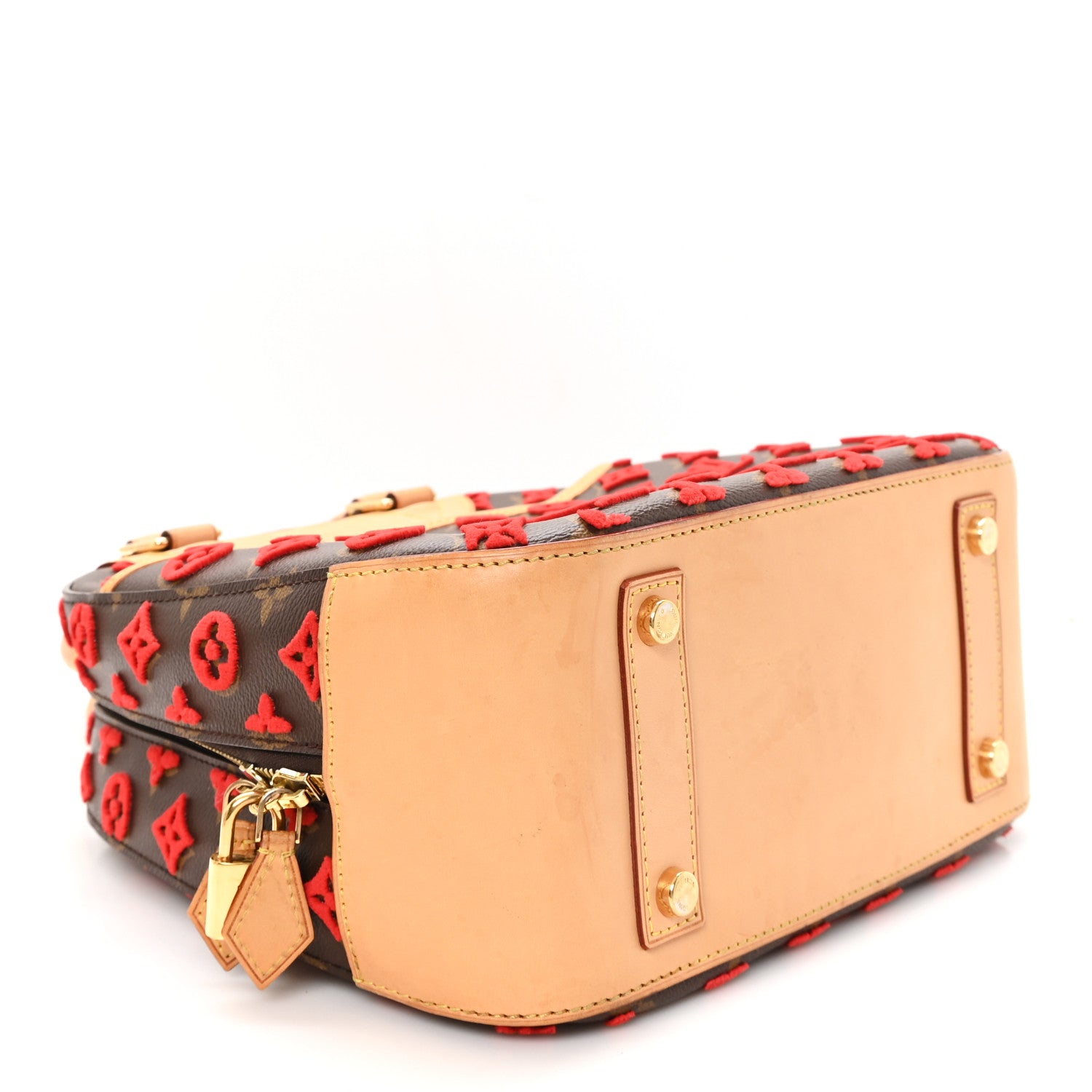 Louis Vuitton Monogram Tuffetage Deauville Cube Red 4 of 10