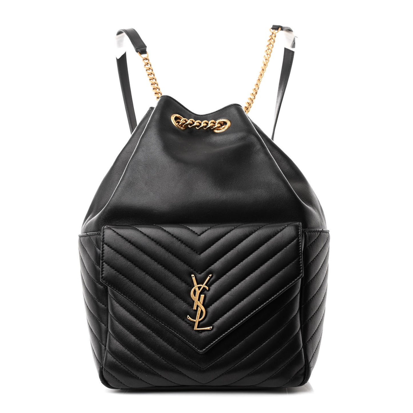 Lambskin Matelasse Monogram Joe Backpack Black