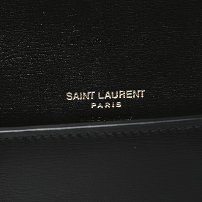 Saint Laurent Calfskin Monogram Cassandre Phone Holder With Strap Black 6 of 10