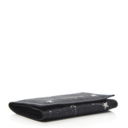Saint Laurent Nylon Constellation Print Tiny Buffalo Wallet Black 4 of 6