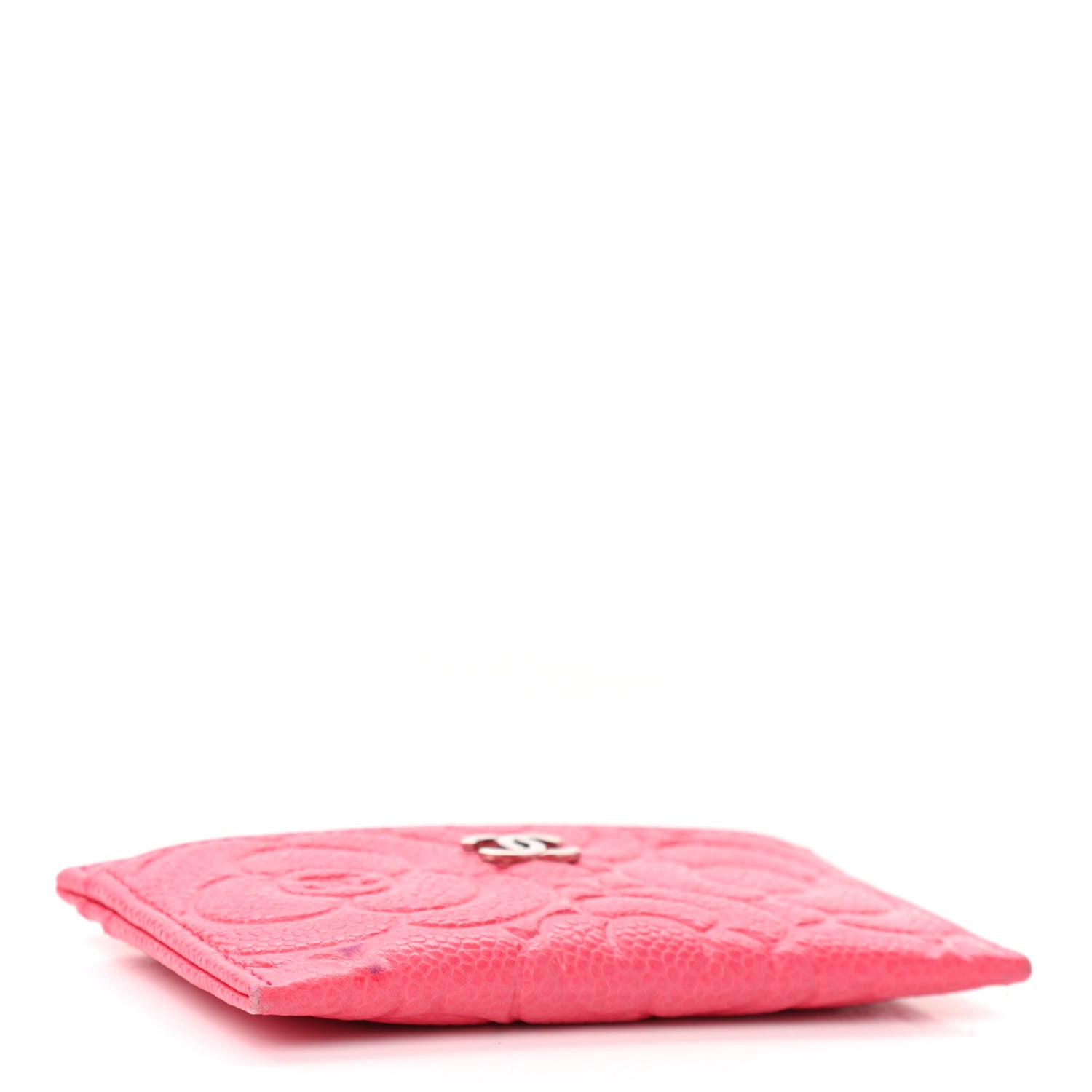 Chanel Caviar Camellia Embossed Card Holder Pink 4 of 8
