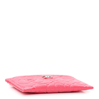 Chanel Caviar Camellia Embossed Card Holder Pink 4 of 8
