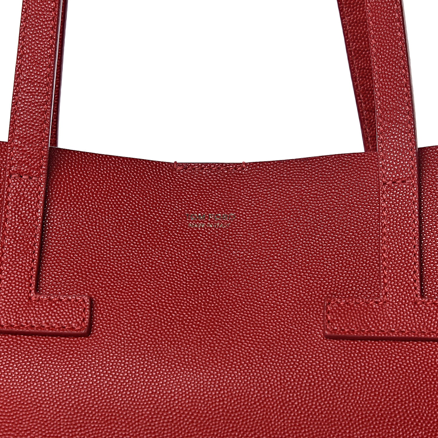 Grained Calfskin Small T Tote Red