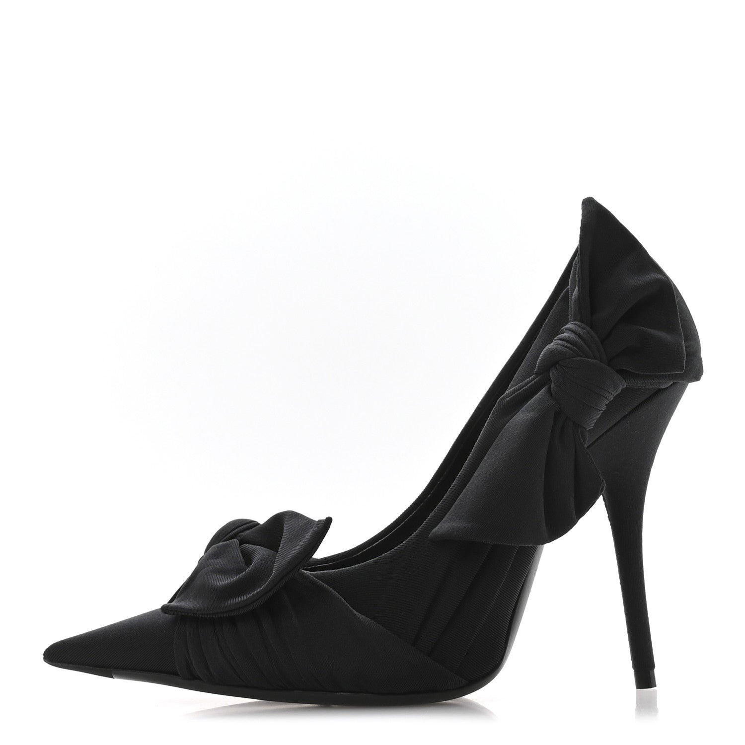 Balenciaga Stretch Cupro Nylon Jersey Knife Knot 110mm Pumps 36 Black 1 of 9