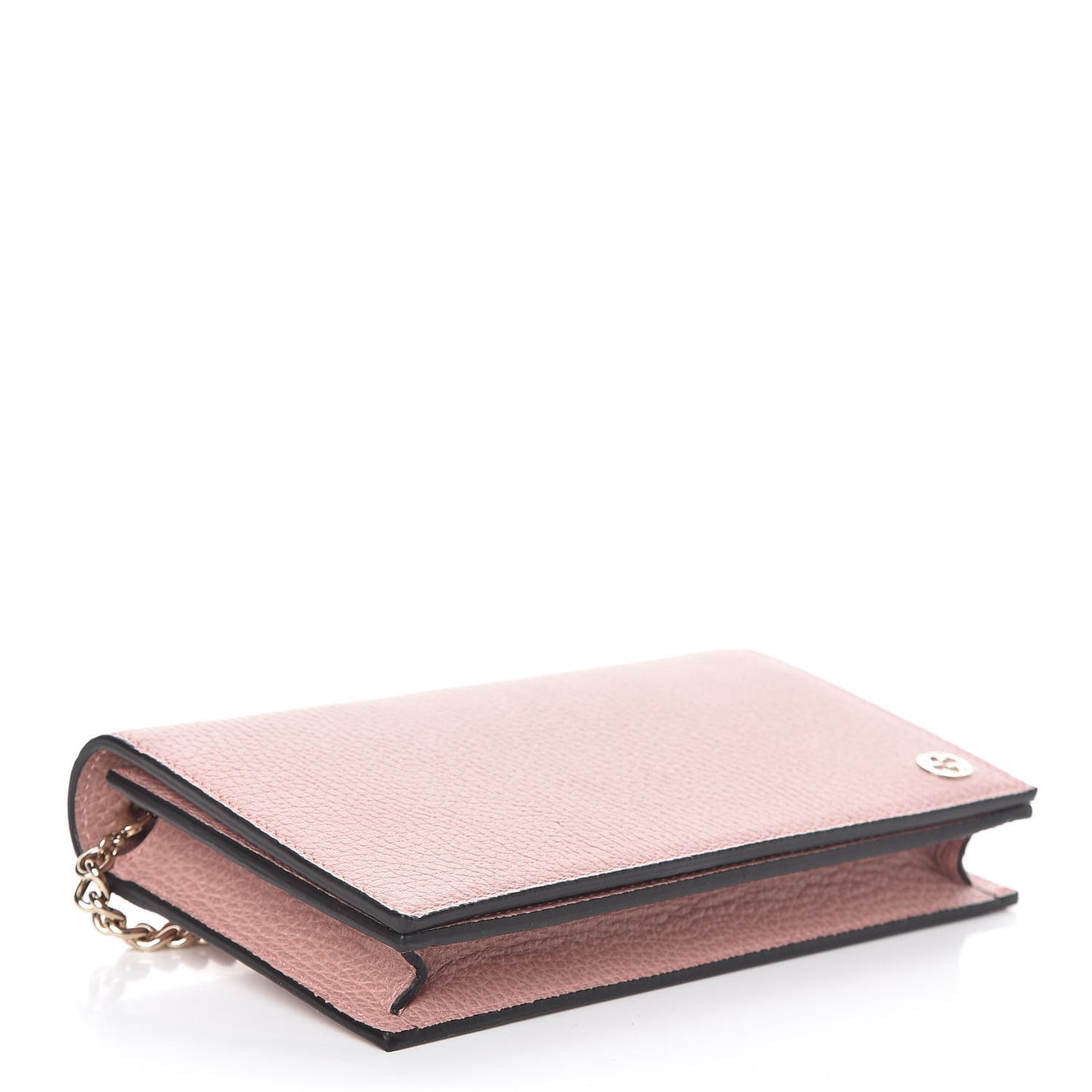 Dollar Calfskin Medium Betty Chain Wallet Soft Pink