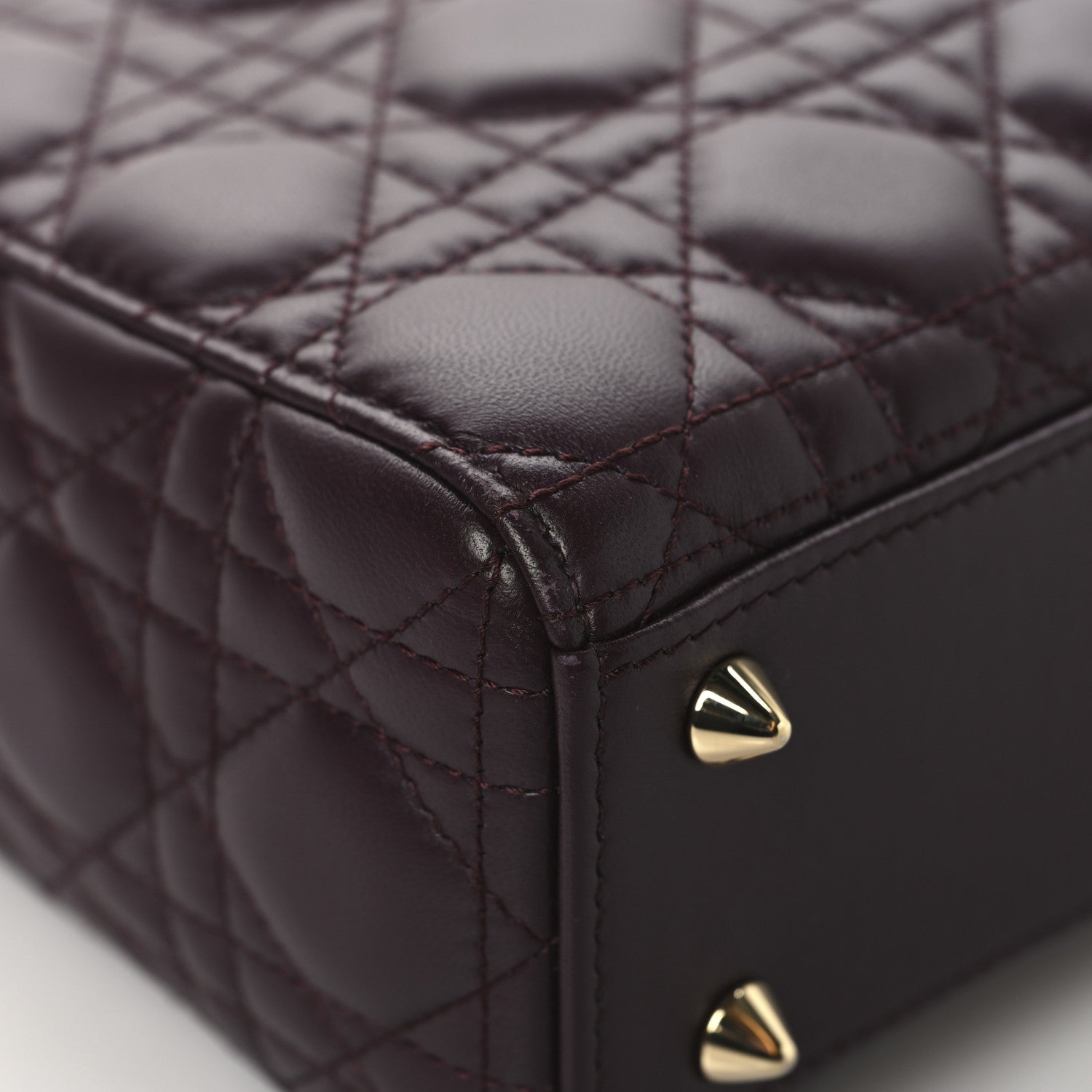 Christian Dior Lambskin Cannage Small My ABCDior My Lady Dior Deep Amaranth 9 of 12