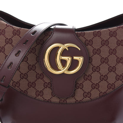 Gucci GG Monogram Calfskin Medium Arli Shoulder Bag Sahara Rubino Chardonnay 10 of 10