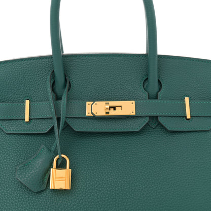 Hermes Togo Birkin 30 Malachite 8 of 10