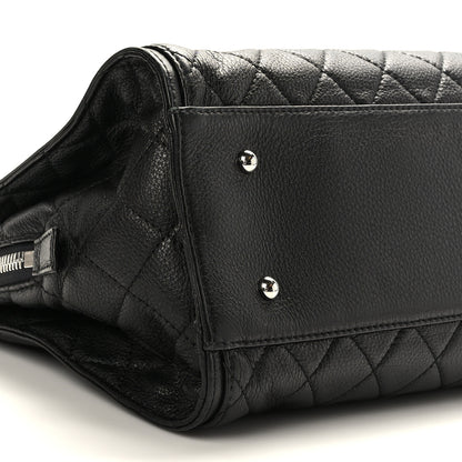 Chanel Calfskin Quilted Shopping Tote Black 9 of 11