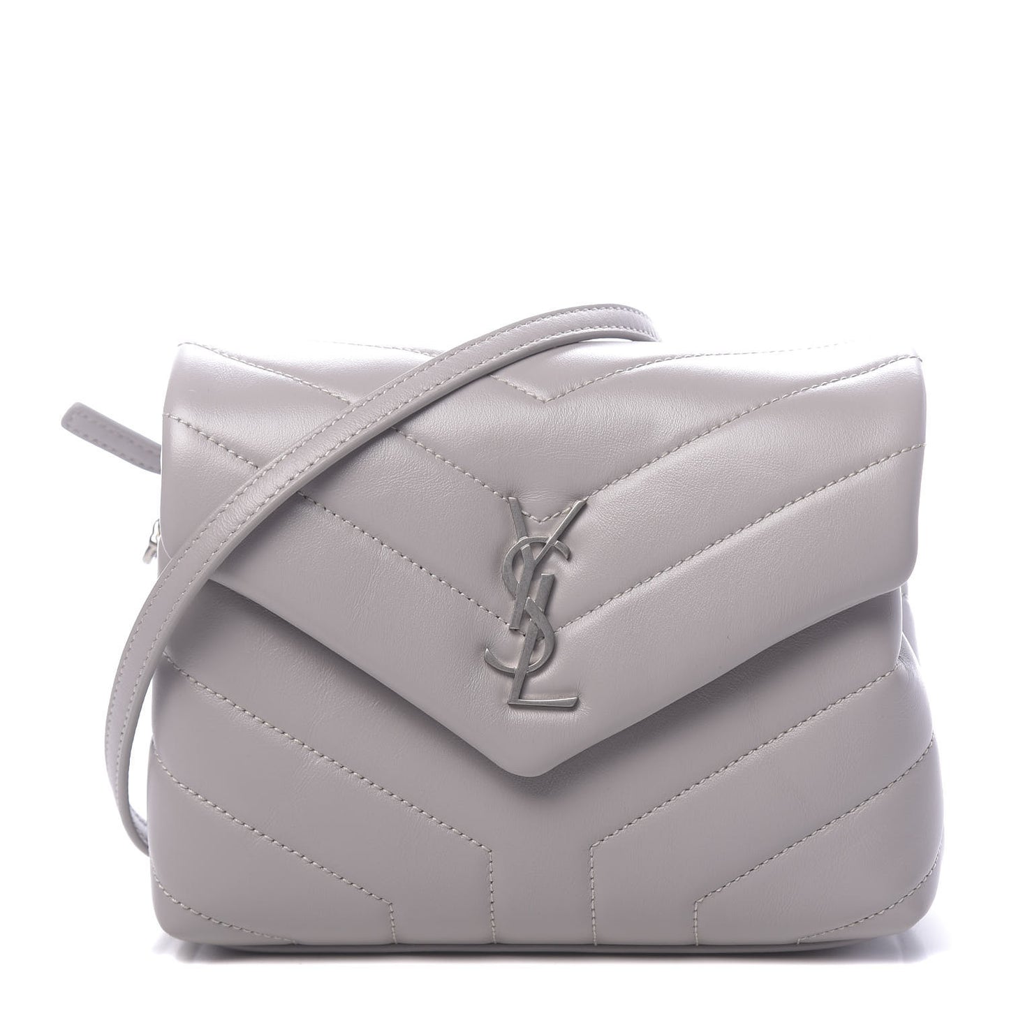 Calfskin Y Quilted Monogram Toy Loulou Satchel Granite