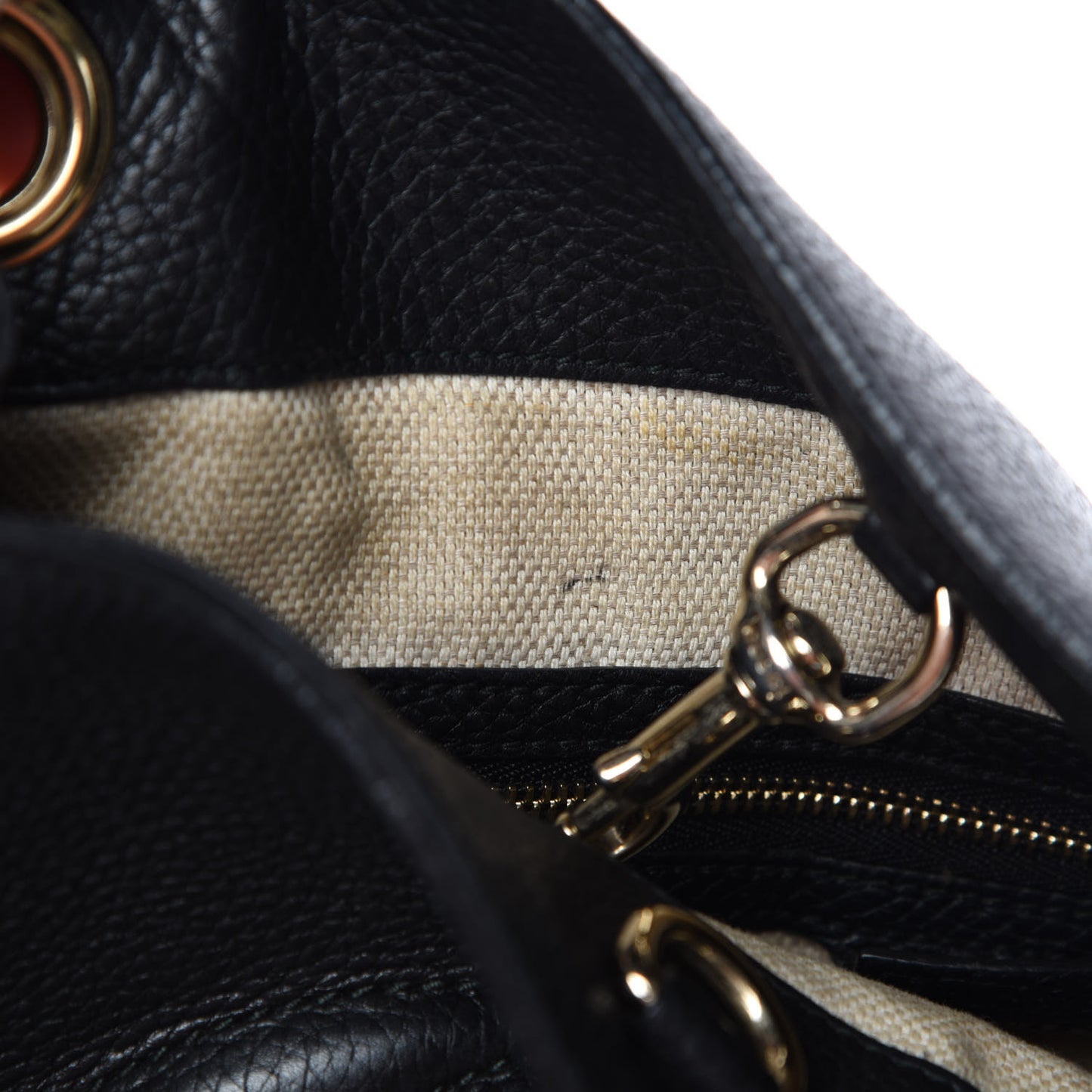 Pebbled Calfskin Medium Soho Chain Shoulder Bag Black