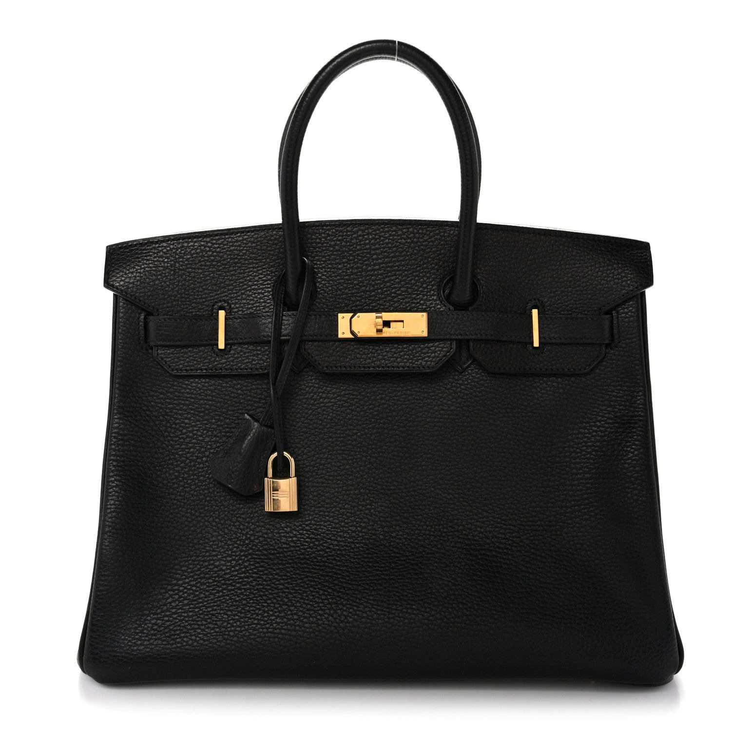 Hermes Birkin 35 Black with gold hardware handbag — Hermès