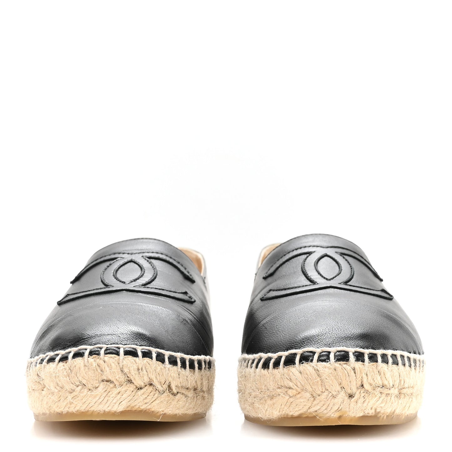 Lambskin CC Espadrilles 37 Black