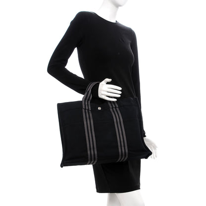 Hermes Canvas Fourre Tout MM Black 2 of 12