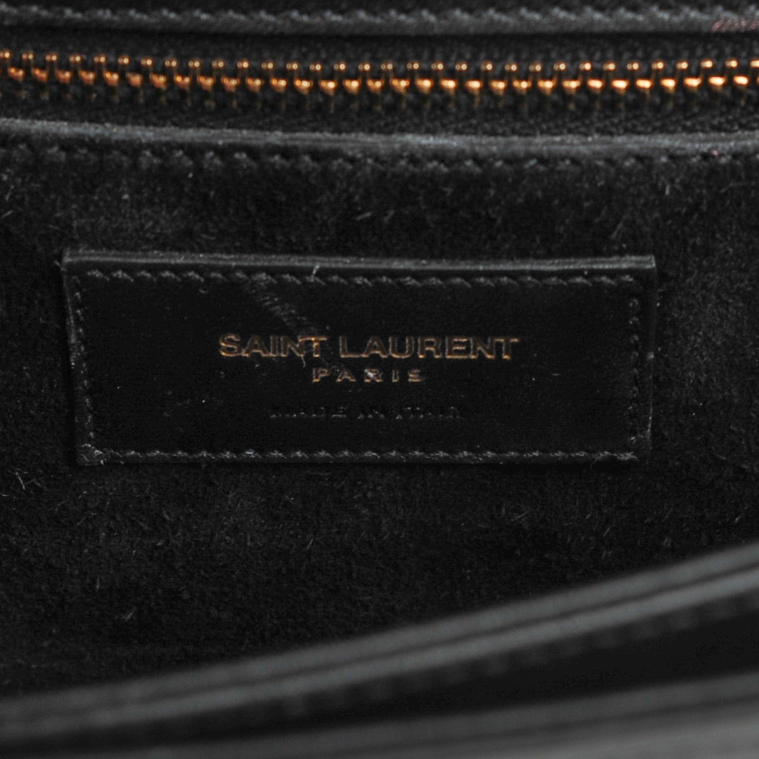 Saint Laurent Smooth Calfskin Medium Classic Monogram Universite Bag Black 9 of 11