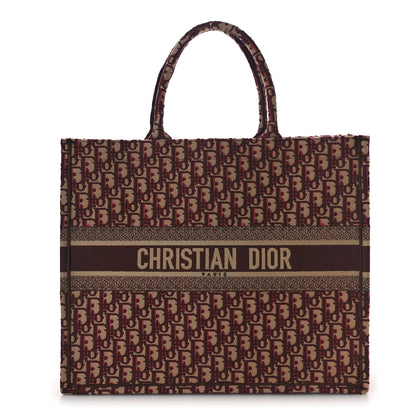 Christian Dior CHRISTIAN DIOR Oblique Large Book Tote Burgundy Multicolor 1 of 15