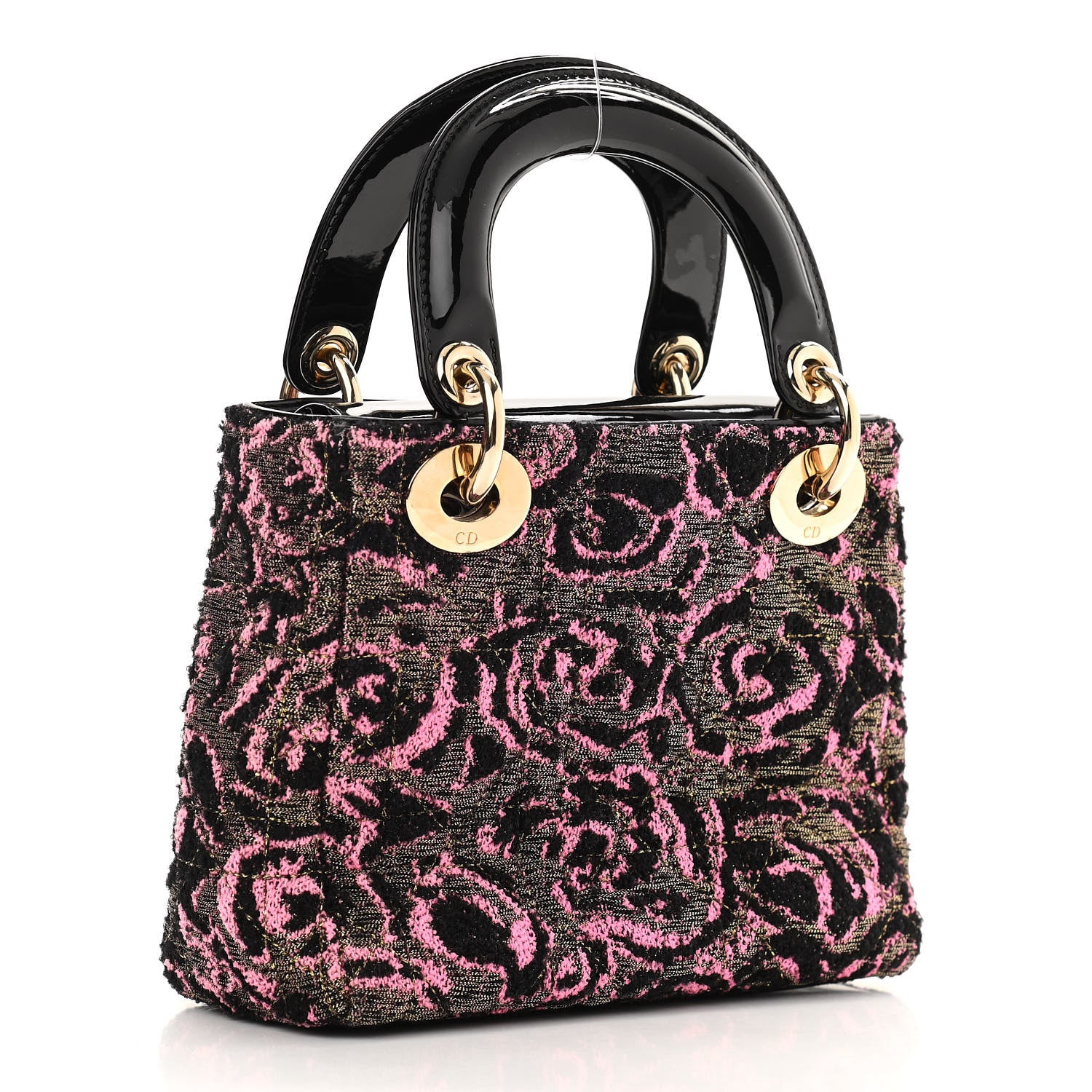 Christian Dior Patent Tweed Embroidered Mini Lady Dior Multicolor 3 of 9