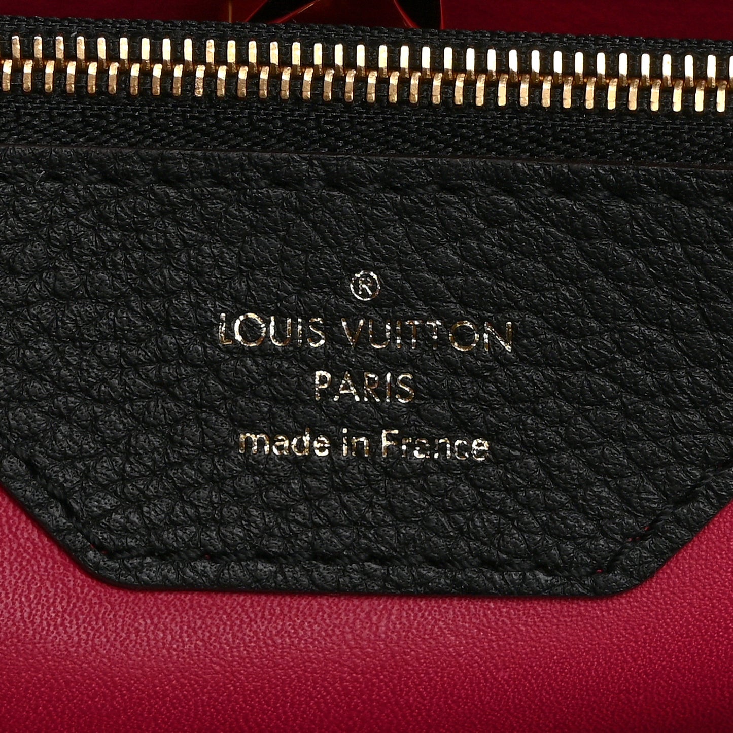 Taurillon Capucines MM Black Fuchsia