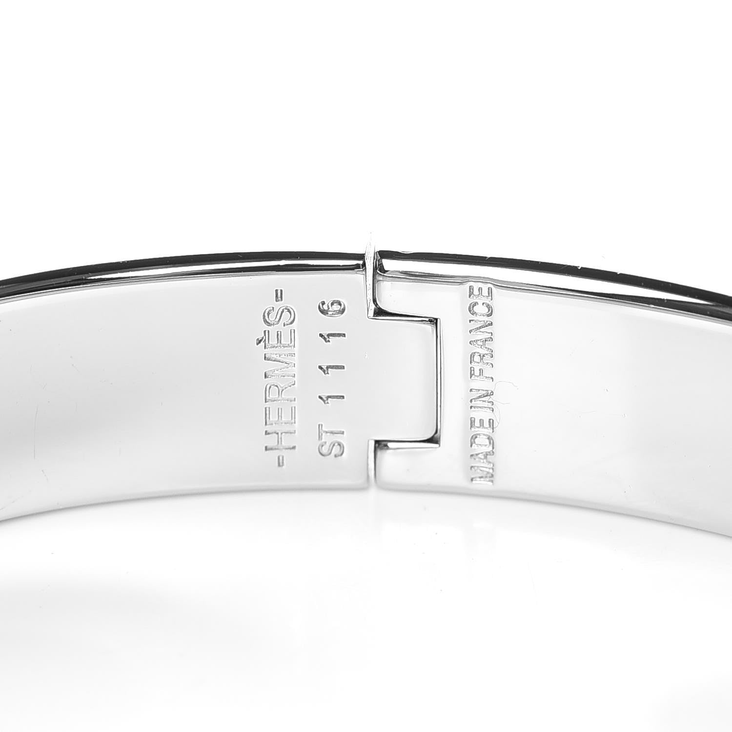 Hermes Enamel Narrow Clic Clac H Bracelet PM Black 4 of 7