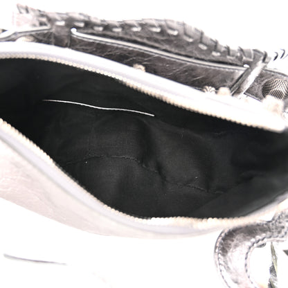 Balenciaga Metallic Agneau Arena Le Cagole Shoulder Bag XS Silver 5 of 10
