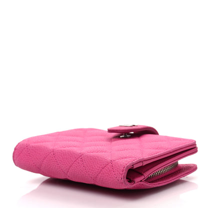 Chanel Caviar Quilted CC French Wallet Hot Pink 7 of 7
