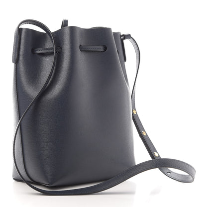 Mansur Gavriel Saffiano Mini Bucket Bag Blu 3 of 8