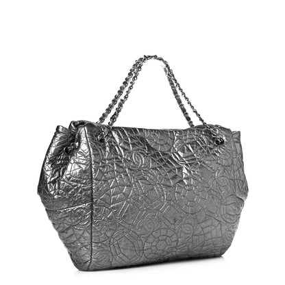 Chanel Vinyl Graphic Edge Tote Silver 2 of 12